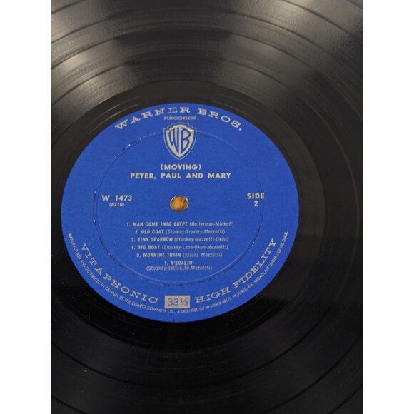 Peter,‎ Paul and Mary - Moving (Vinyl Record LP) W1473 - Picture 3 of 4